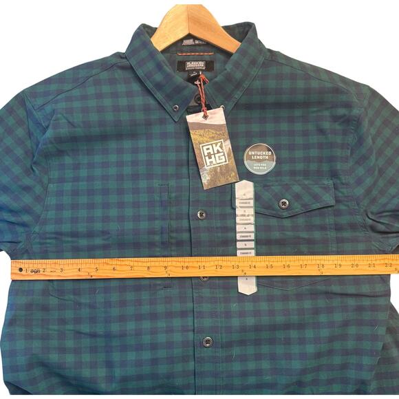 Duluth Trading Co Boar's Nest Flannel Shirt XL Green Check Alaskan Hardgear - Picture 11 of 13